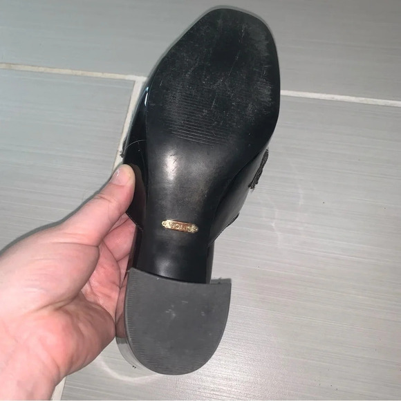 Vionic Annabel Patent Leather Open Back Loafer Mules Black 8 - Picture 6 of 10